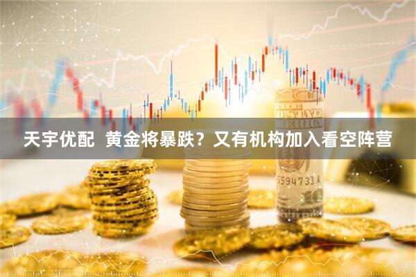 天宇优配  黄金将暴跌？又有机构加入看空阵营
